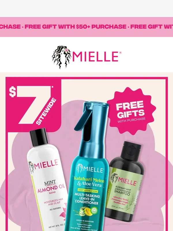 Mielle - Everything’s $7 + Full-Size Gifts