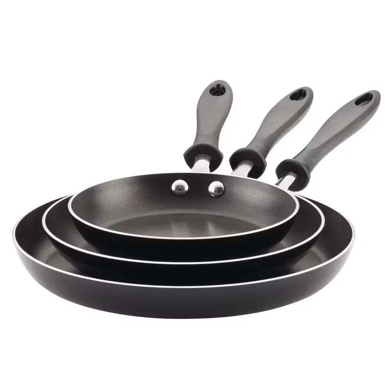 3-Piece Farberware Aluminum Nonstick Frying Pan Set (Black): 8", 10" & 12" Skillet $14.99 + Free Shipping w/ Target 360, Circle Card, or on $35+