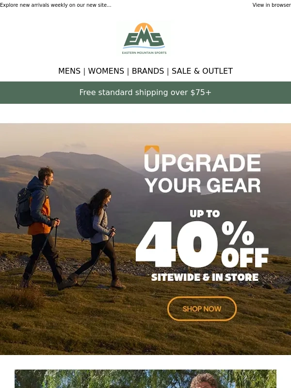 Eastern Mountain Sports - Hit the Trails: Enjoy 40% Off Select Gear