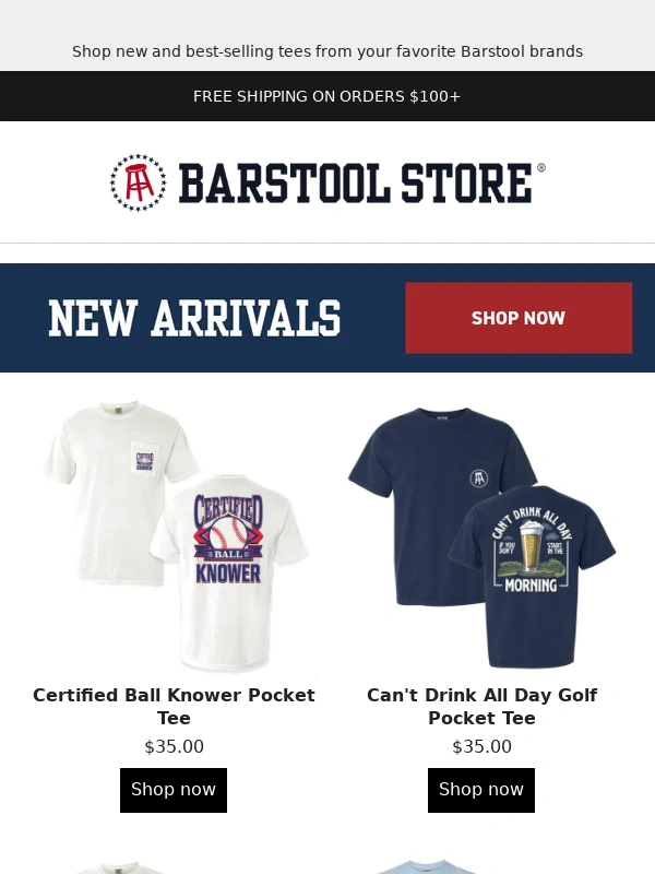 BARSTOOL STORE - New at the Barstool Store This Spring