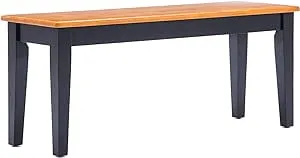 Boraam 44-in Solid Rubberwood Bench