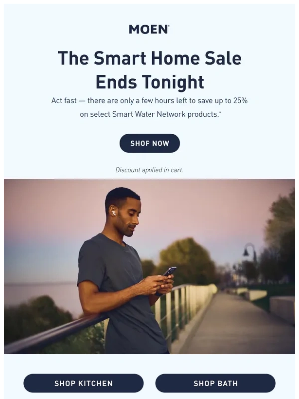 Moen - FINAL HOURS | Save up to 25% on smart home products