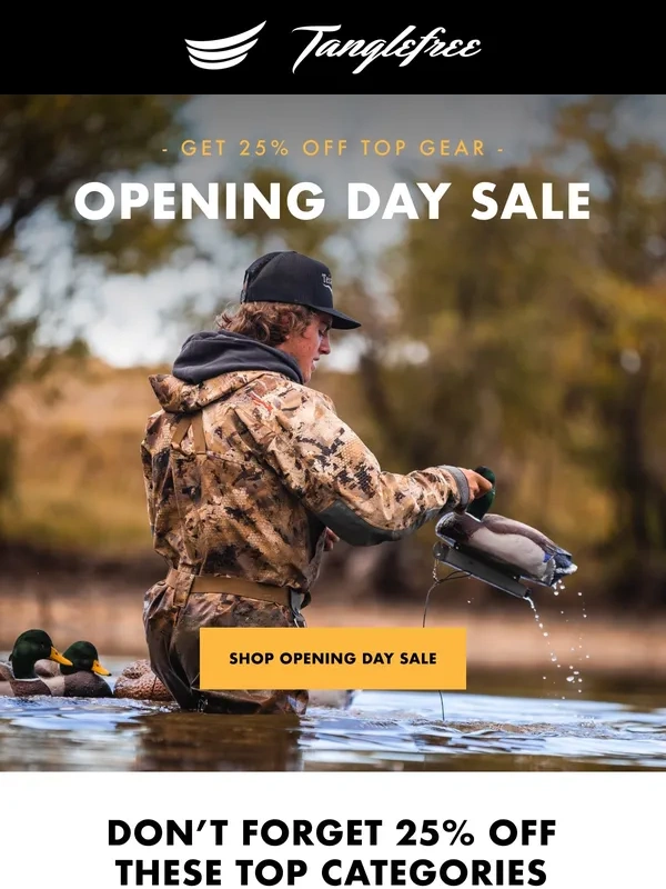 Tanglefree - 25% Off Opening Day Sale