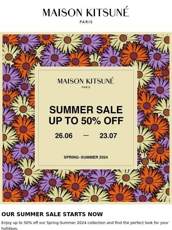 Maison Kitsune - Our summer sale starts now