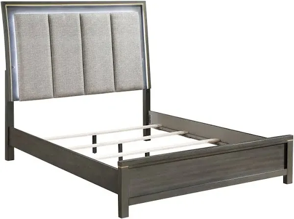 Coaster Kieran Wood King LED Panel Bed