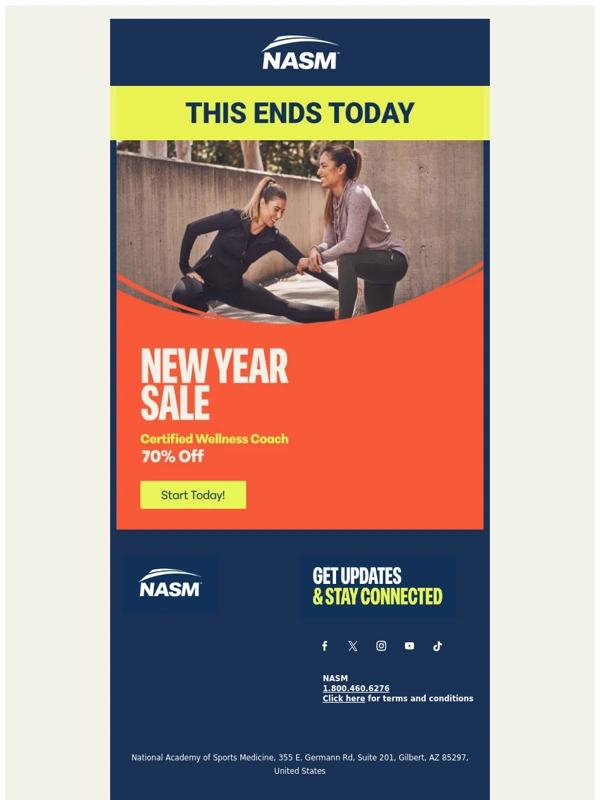 NASM - 24-Hour Flash Sale: 70% off Wellness Coaching