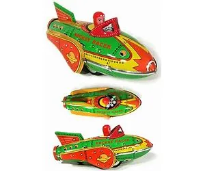 Rocket Racer Sci Fi Tin Toy Classic