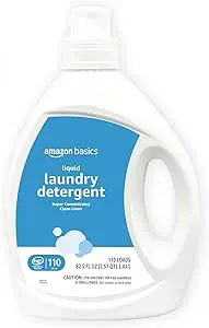 Amazon Basics Concentrated Liquid Laundry Detergent, Clean Linen, 110 loads, 82.5 Fl Oz (Previously Solimo)