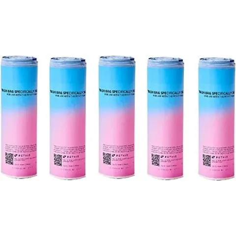 Petkit PuraX PuraMax Replaced Waste Bags-5 Rolls, Portable Cat Litter Waste Receptacles Bags for Self-Cleaning Cat Litter Box