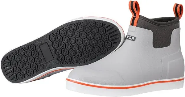 VEVOR Men's Waterproof Anti-Slip Rubber Ankle Deck Boots