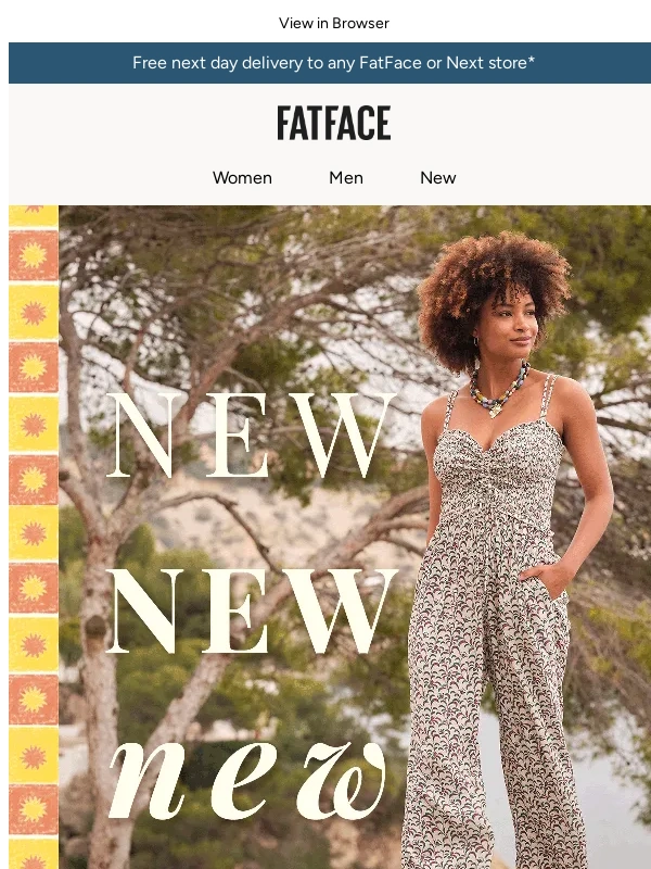 Fat Face - New in & made for sunshine