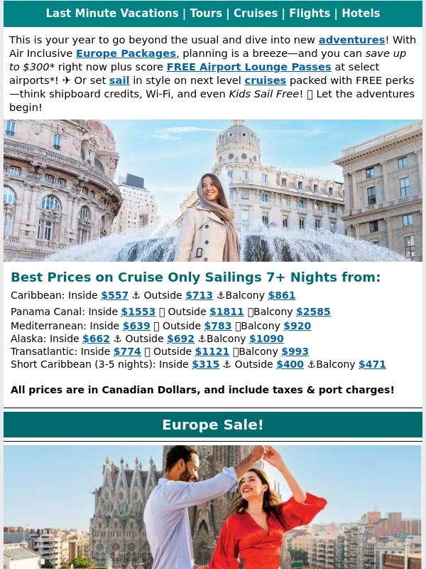 Tripcentral - Italy from $2779,Portugal from $2559 – Air Included!