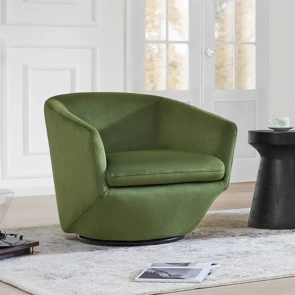 Haddie Upholstered Swivel Barrel Chair