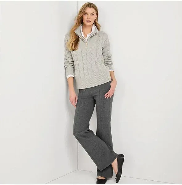 Women's Petite Starfish High Rise Pintuck Bootcut Pants