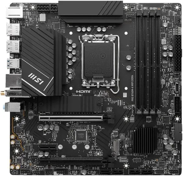MSI PRO B760M-A WIFI DDR4 Gaming Desktop Motherboard
