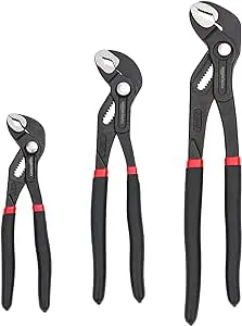 3pc Amazon Basics Quick Release Groove Joint Pliers Set