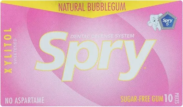 Spry Bubble Gum 10 Count