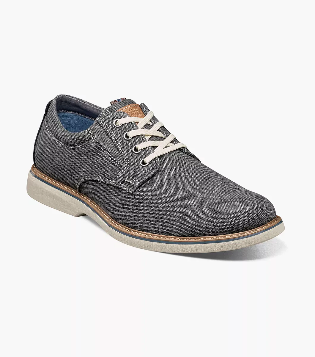 Nunn Bush Shoes Otto Canvas Plain Toe Oxford Gunmetal Size 9.5