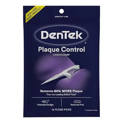 [S&S] $1.75*: 75-Count DenTek X-Shaped Cross Flosser Plaque Control Floss Picks (Mint) at Amazon