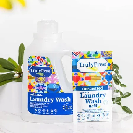 Truly Free Home Unscented Non Toxic Laundry Wash
