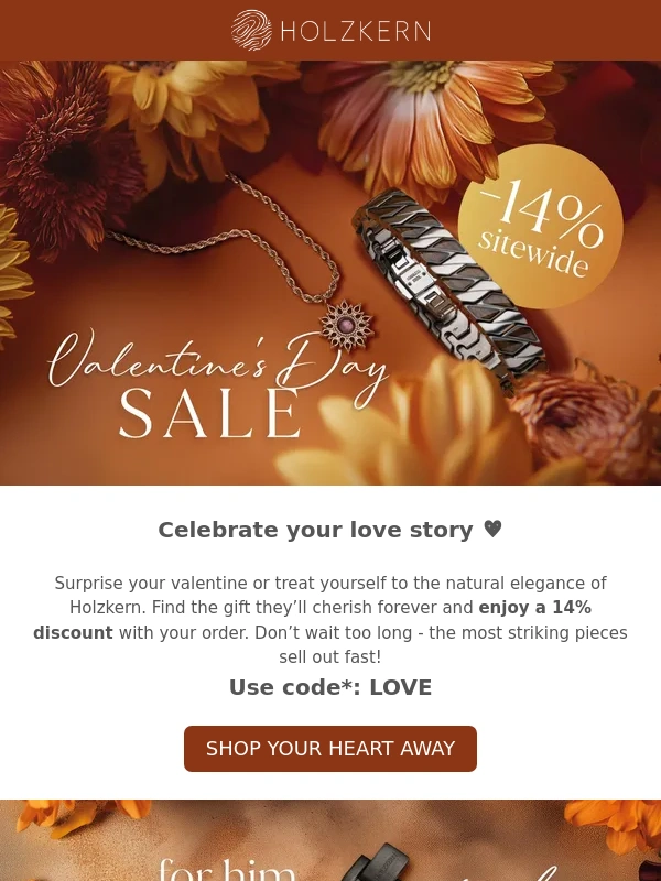 Holzkern - Gifts to fall in love with: -14% for Valentine's Day ?