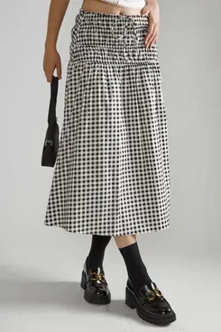Glamorous Black and White Gingham Skirt