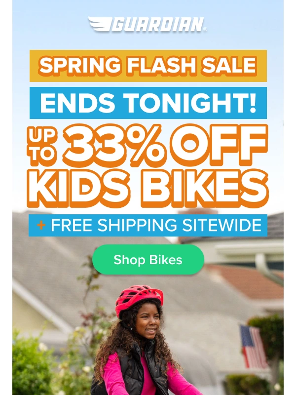 Guardian Bikes - Spring Savings Ends Tonight!