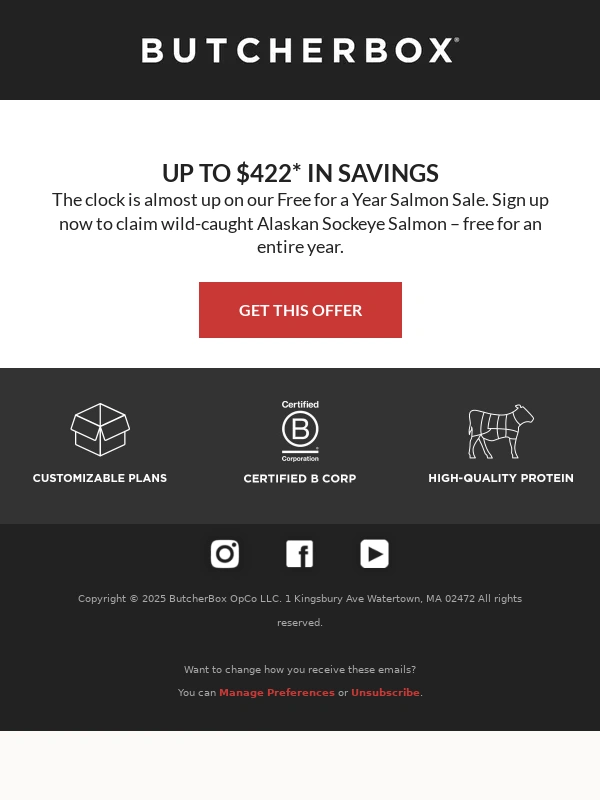 Butcher Box - Grab FREE Salmon before it's gone!