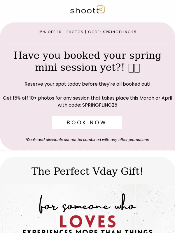 Shoott - Get ready for your upcoming spring mini session! ?