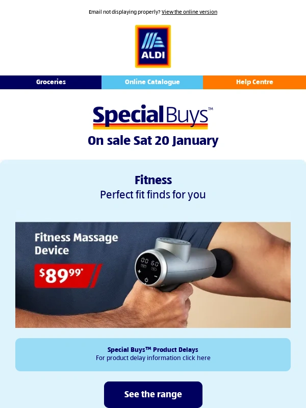 ALDI Liquor - On sale Sat 20 Jan - Fitness,Healthy Eating and Home Organisation