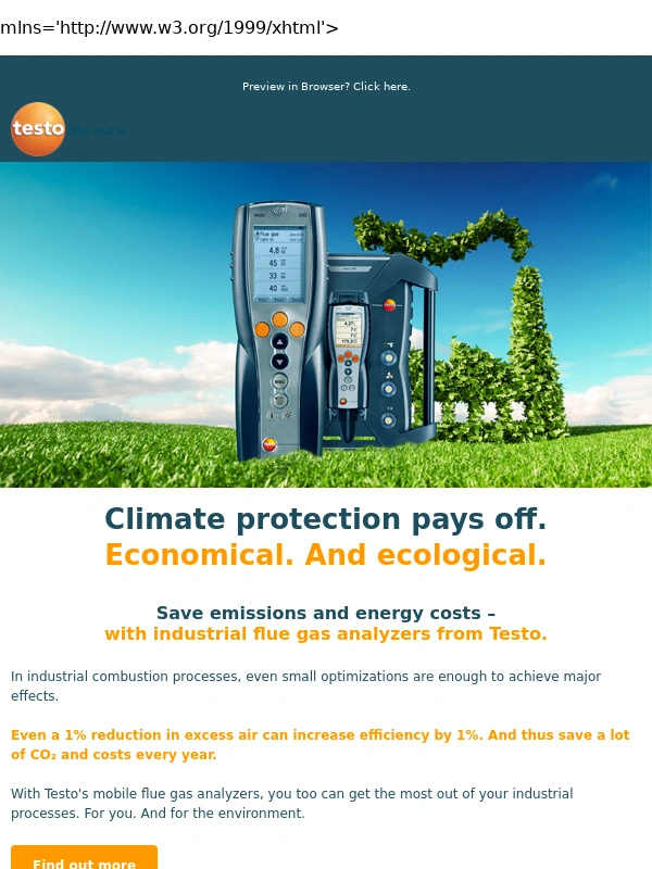 Testo - Save emissions and energy costs – with industrial flue gas analyzers from Testo