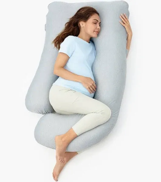 Momcozy U Shaped Cooling Fabric Pregnancy Pillow