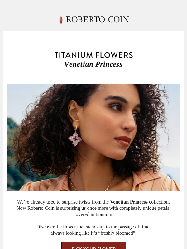 Roberto Coin - Venetian Princess: titanium flowers