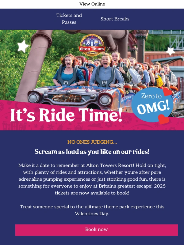 Alton Towers - Whoops,we've fixed the link - Valentine's Gifting