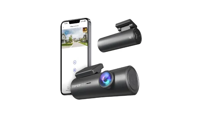 TVFEA Dash cam,2.5K Dash Camera for Cars,Front Car Camera with Wi-Fi,APP Control,Night Vision,170° Angle,HDR,24H/7 Parking Mode,G-Sensor, Loop Recording,Support 256GB Max, Driving Recorder