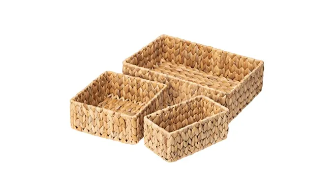 3pk FairyHaus Wicker Baskets for Organizing