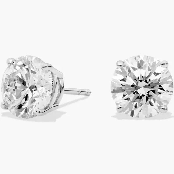 Blue Nile Four Prong Round Diamond Stud Earrings In 14k Gold