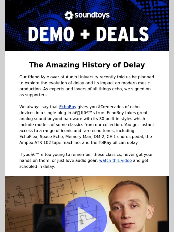 Soundtoys - An EchoBoy Deal + the Evolution of Delay