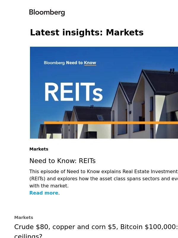 Bloomberg - The latest market insights from Bloomberg