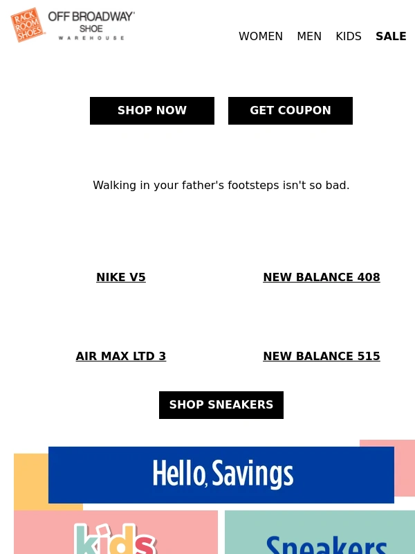 Rack Room Shoes - Hello,Father's Day Sale