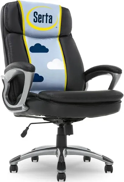 Serta - Fairbanks Big and Tall High Back Executive Office Ergonomic Gaming Computer Chair, Black