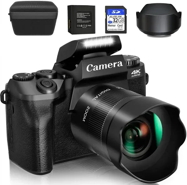 Upgraded 4K 64MP Digital Camera for Photography Beginners
