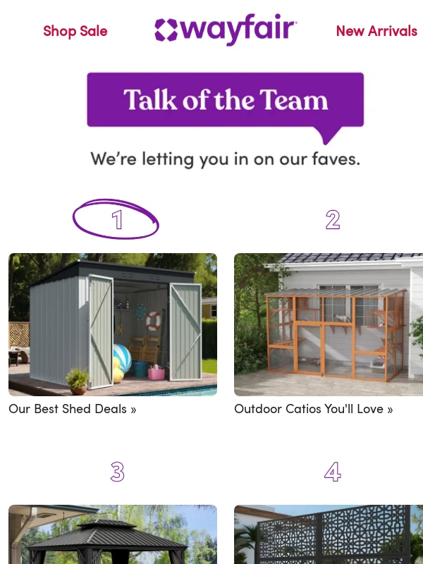 Wayfair - SHEDS at a great price