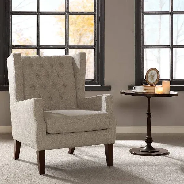 Madison Park Maxwell Button Tufted Wing Chair