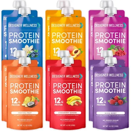 Designer Wellness Protein Smoothie Mixed Variety 12 Pack