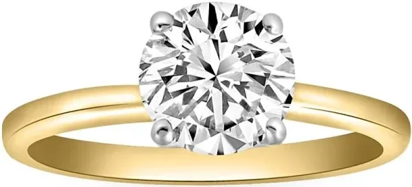 Pompeii3 Women's 1 1/2ct Moissanite 4Prong Solitaire Engagement