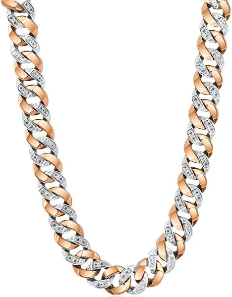 14K Gold Diamond Chain Necklace, 20"