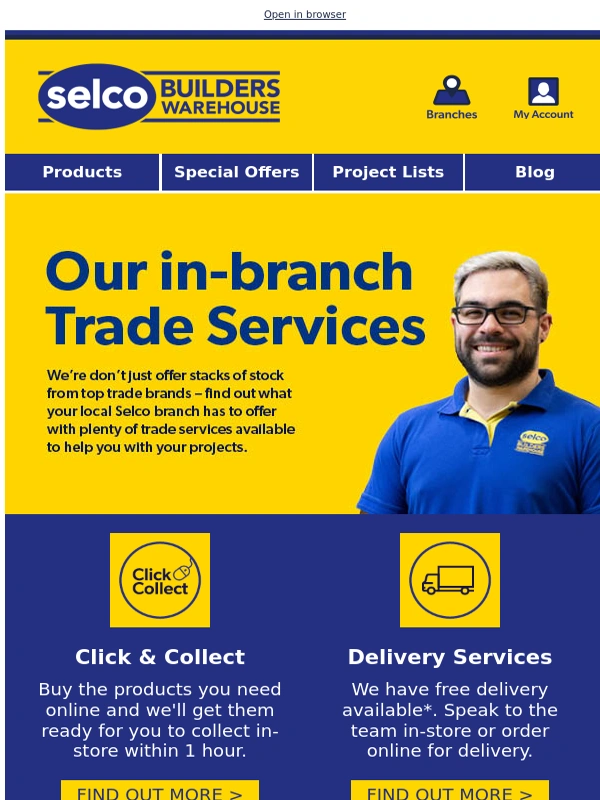 Selco - Our in-store Trade Services are here to help!