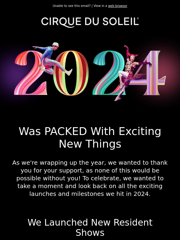 Cirque du Soleil - Happy New Year,Cirque du Soleil! ?