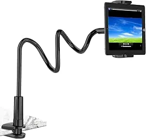 Gooseneck - Kindle Tablet iPad Holder Stand, Flexible Arm Mount, Compatible with iPad mini, iPhone, Nintendo Switch, Kindle Fire HD